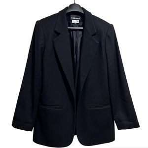 SAG HARBOR Blazer Size 12 100% Pure Wool Black